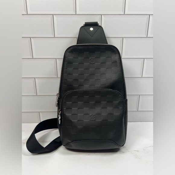 LV Louis Vuitton Embossed Damier Infini Avenue Slingbag Sling Bag Crossbody - Picture 2 of 11